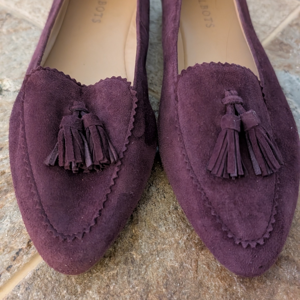 Talbots Rich Purple Suede Loafers - Picture 7 of 10